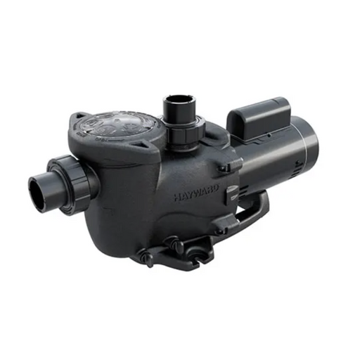 The Hayward W3SP2307X10 Max-Flo XL Pump, available in a sleek black design, features multiple intake and outlet ports for enhanced efficiency. Equipped with 1.0HP single-speed motor and the innovative Max-Flo XL technology prominently displayed on the side, it ensures optimal water circulation for your pool at either 115V or 230V power settings.