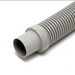 A close-up of a gray, ribbed plastic hose with a smooth connector end, compatible with the Hayward W32025ADC Pool Vac XL Suction Pool Cleaner for concrete/gunite pools.