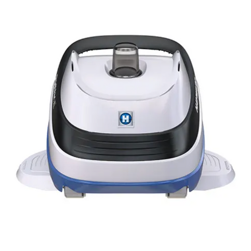 Hayward W32025ADC Pool Vac XL Suction Pool Cleaner for Concrete/Gunite Pools featuring a white and blue body, black accents, and an "H" logo on the top front.