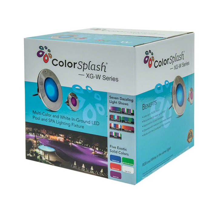 J&J ColorSplash XG-W LED Spa Light 120V 50' Cord (LPL-S2CW-120-50-P 23011)