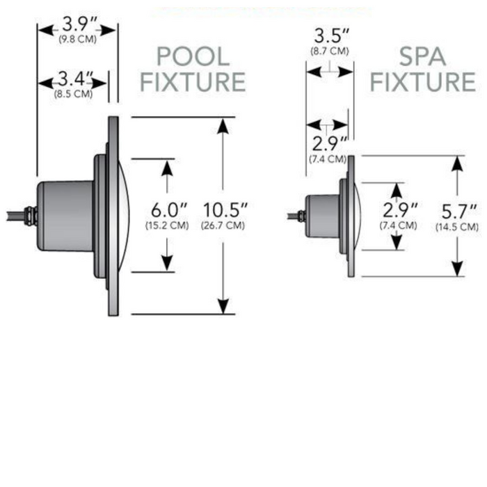 J&J PureWhite LED Pool Light SwimQuip Cool White 12V 300W 50' Cord (LPL-F1W-12-50-PSQ 21136)
