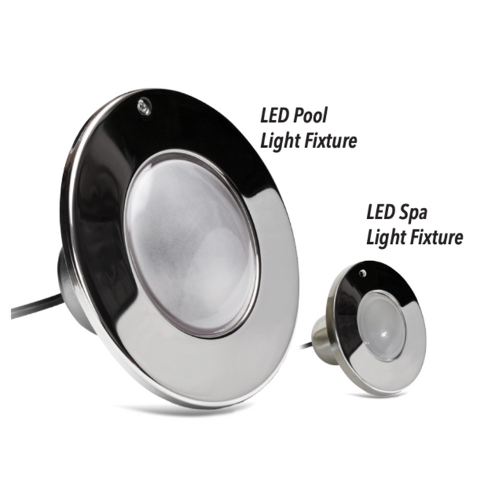 J&J PureWhite LED Pool Light SwimQuip Cool White 12V 300W 50' Cord (LPL-F1W-12-50-PSQ 21136)