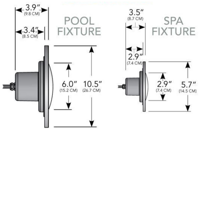 J&J PureWhite LED Spa Light Cool White 120V 100W 50' Cord (LPL-S1W-120-50-P 21091)