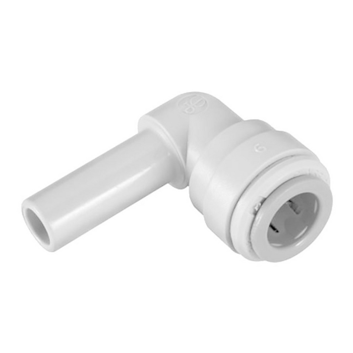 John Guest Polypropylene White Plug In Elbow 3/8″ x 3/8″ PP221212W-US - SINGLE