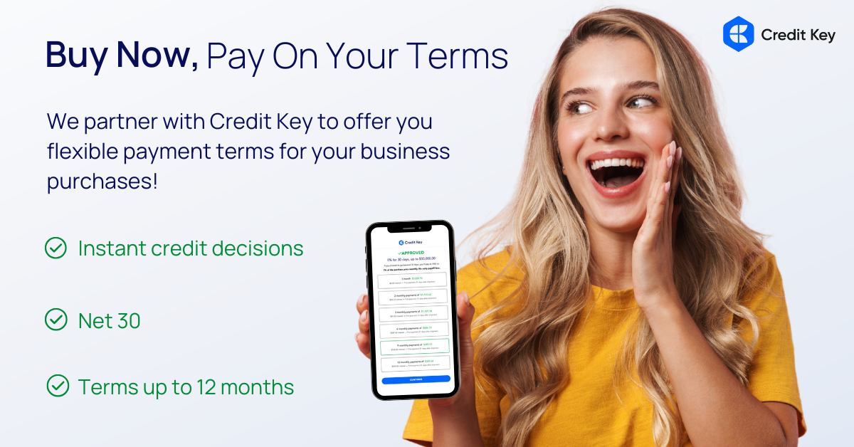 Net 30 Terms & Buy Now, Pay Later for Business through Credit Key | Vita Pool Supply