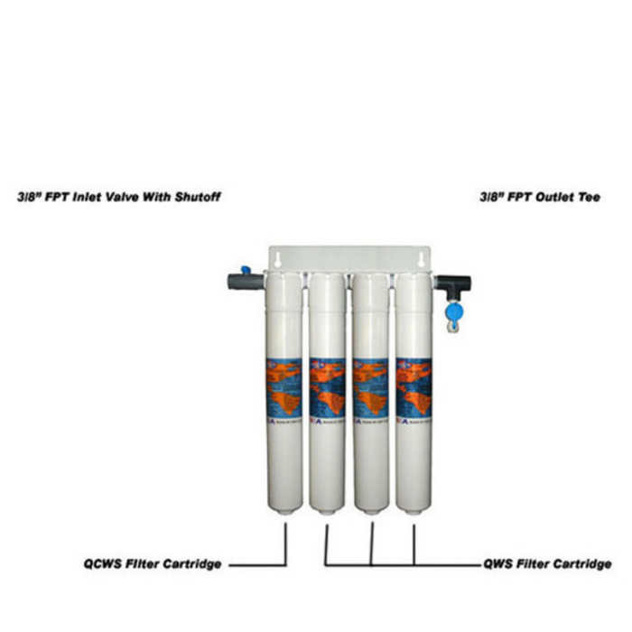 Omnipure EFS4 14" Quad Espresso Filtration System (CTO & Softening)