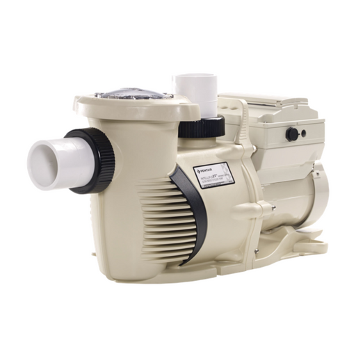 The Pentair 3HP IntelliFloXF Variable Speed Flow Pump 022056 is a beige pool pump from Pentair Pool, designed for large pools. It features a transparent lid and multiple connection points, all displayed against a white background. With its variable speed capabilities, it efficiently meets high flow demand.