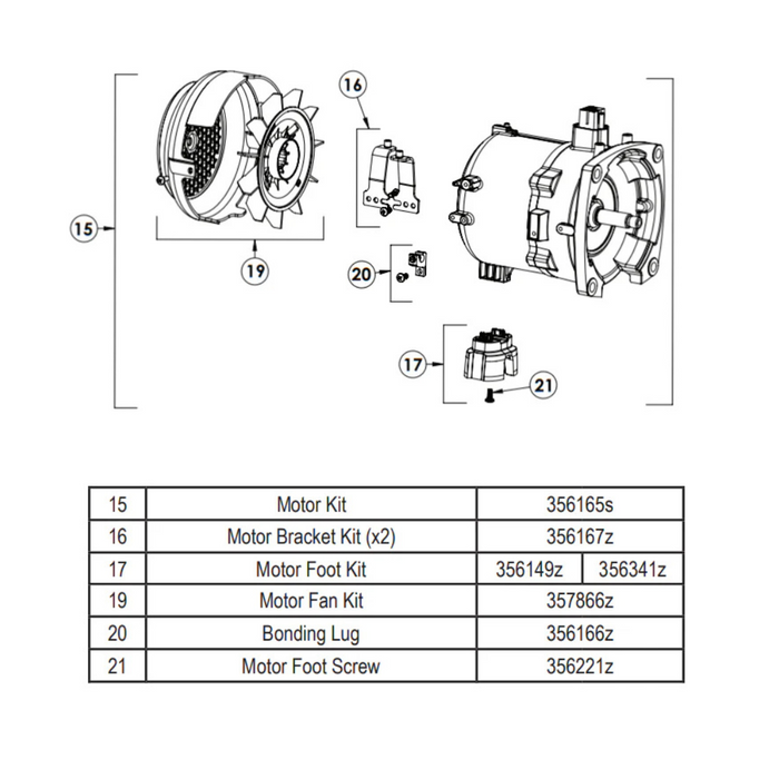 Pentair 3.0HP IntelliFlo3® VSF Pump Motor Kit 356165S