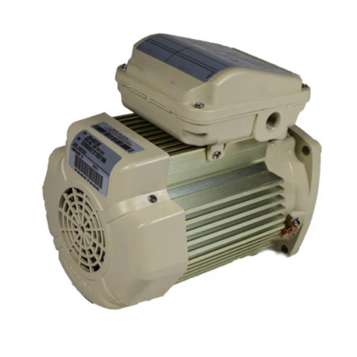 The Pentair Pool 1.5HP Motor, operating on a single-phase 208-230V and featuring a 56Y frame, is designed for robust performance with an integrated cooling fan and protective casing. Perfect for replacing models like the Pentair 354823S or WhisperFlo SuperFlo pumps, this motor guarantees durability and efficiency in demanding environments.