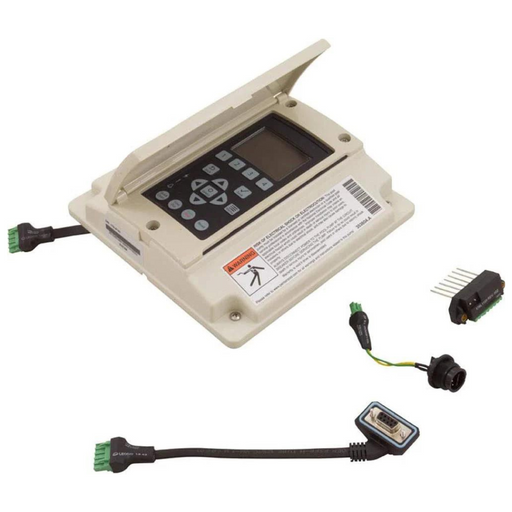 Pentair Pool's EasyTouch Transformer for the IntelliChlor Salt Chlorine Generator, featuring a display, buttons, and various connectors on a white background, is compatible with the Easytouch® Control System.