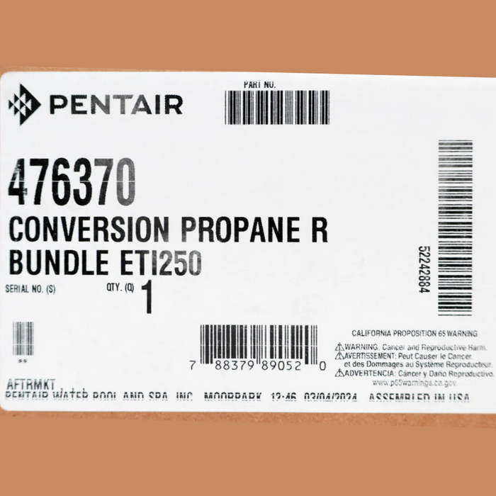 Pentair 476370 ETi 250 Propane Conversion Kit, 0–2,000 ft