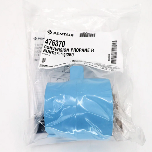 Pentair Pool's Pentair 476370 ETi 250 Propane Conversion Kit, suitable for altitudes from 0 to 2,000 feet, comes wrapped in plastic and is specifically designed for your high-efficiency heater.