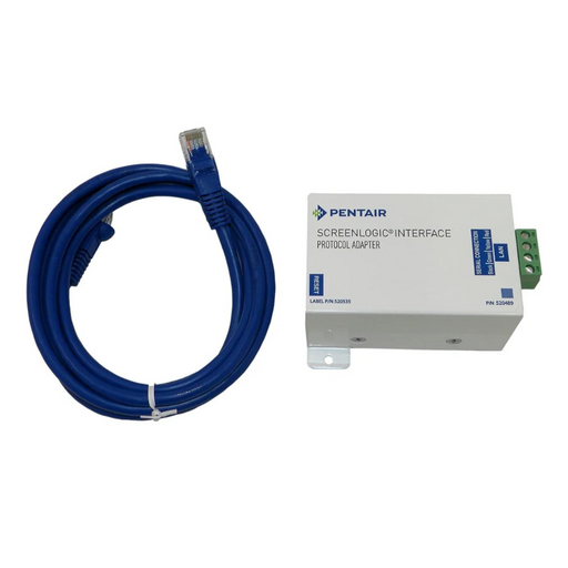 The Pentair Pool 520500 Screenlogic 2® Wireless Interface Kit - Protocol Adapter seamlessly integrates with IntelliTouch Control Systems, offering a reliable connection.
