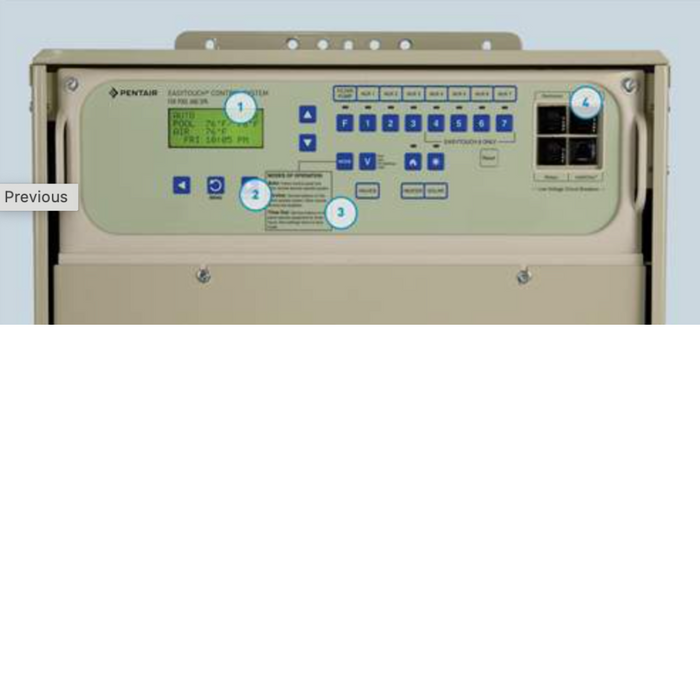 Pentair 520591 EasyTouch® 4P Control System without Built-In IntelliChlor® Transformer