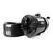 A black submersible water pump with a long coiled cable beside it on a white background, perfect for pairing with the Pentair Pool 590021 Magicstream Laminar LED Light Engine with Body (100' Cord) for enhanced illumination.