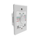 The Pentair Pool 618031 Color Sync Controller is a sleek, white, wall-mounted device featuring a central dial and buttons for customizing LED pool lighting options. Effortlessly manage your ambiance using the Pentair Home App for seamless control.