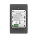Electric panel featuring a warning label and green wiring ports at the bottom, expertly integrated with the Pentair Pool's Color Sync Controller (Model 618031), all mounted on a gray wall plate.
