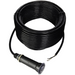 Black coiled cable with a plug connector, ideal for connecting Pentair Pool’s GloBrite Multi-Color LED pool and spa lights, shown on a white background.