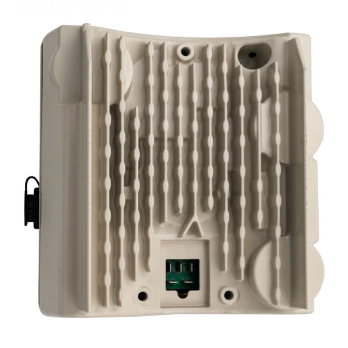 A wall-mounted device featuring a textured front panel with a small green circuit board visible in a central opening, similar to the Pentair 356922Z IntelliFlo VSF Drive Kit by Pentair Pool.