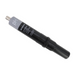The Pentair Pool 522186 IntelliChem pH Sensor, featuring a black exterior and connector, is ideal for use with IntelliChem systems and includes the "pH" label along with product details on the side.