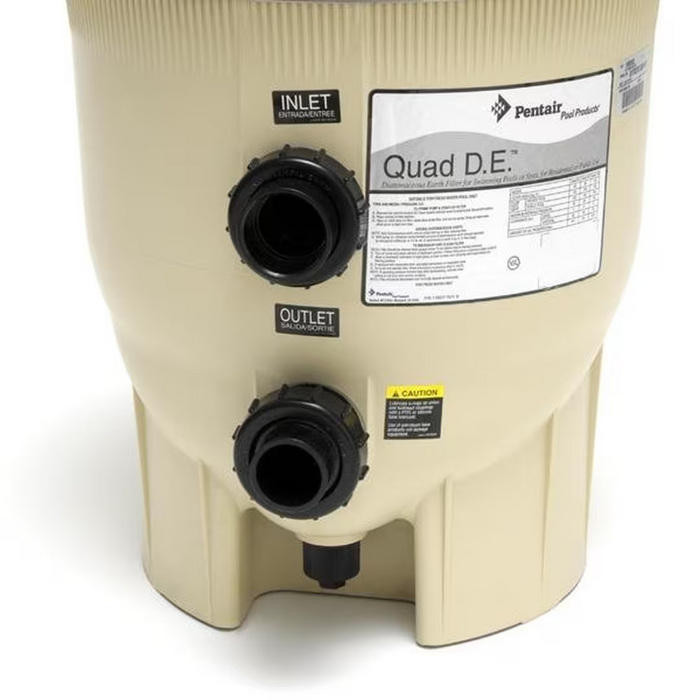 Pentair 80 Sq Ft Quad DE Cartridge Style Filter EC-188593, 40K Gallons