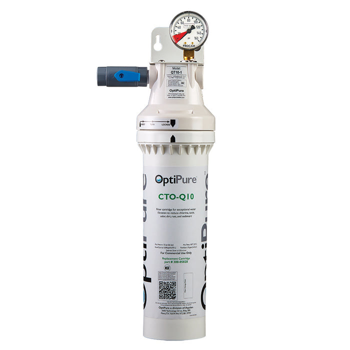 Everpure OptiPure CTO-Q10 QT10-1 160-52009 Single 10" Carbon Filtration System