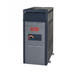 The Raypak 105K BTU 106A Above Ground Gas Heater, identified as models 014779 and 014781, is a stylish gray vertical furnace specifically designed for above-ground pools. It features an analog control dial and has a distinctive red label on the front panel.