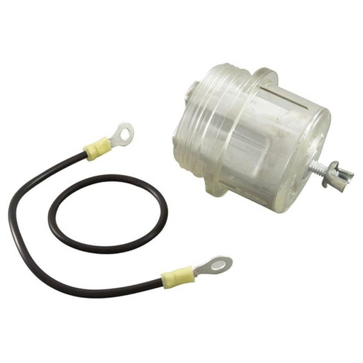 The Raypak 017960F Digital Pool Heater ProTek Shield Kit features a clear spark plug boot with a black cable and metal connectors, enhancing the patent-pending technology of Raypak digital gas pool heaters for efficient performance.