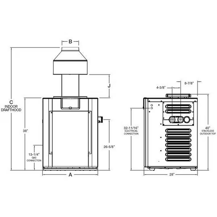 Raypak 206A Digital Bronze ASME Natural Gas Heater R206A-EN-C 017371