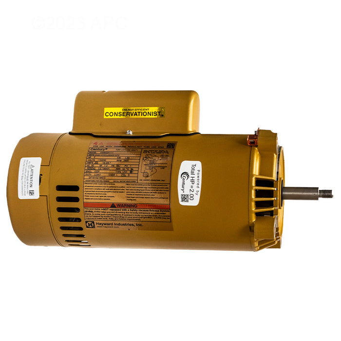 Hayward 2 HP Single Phase Threaded Shaft 115/230V Motor for Max-Flo/Super Pumps (SPX1615Z1M)