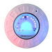 Multicolored LED round spa or pool light featuring the "Spa Electrics" logo at the center. This high-quality Spa Electrics RETRO R10 Universal 10" Retro-Fit Pool Light includes a Quick Connect Plug for easy installation.