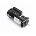 A black Century 2.0HP Pump Motor from Century, featuring a sealed switch design, labeled body, and stainless steel shaft, is angled against a white background.