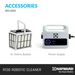 Hayward R130 Robotic Cleaner - Up to 50' Pool by Hayward, featuring smart navigation, an XL debris basket, and a power supply accessory. "ACCESSORIES INCLUDED" text at the top. Ideal for those seeking efficient pool cleaners.