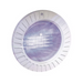 Presenting the Hayward W3SP0535LED100 ColorLogic 4.0 LED Spa Light with a 100-foot cord and durable plastic trim, featuring a recessed circular design with grooved edges and a translucent cover that emits a soft white glow. This refined lighting solution is reminiscent of the elegance typical of ColorLogic Lights used in luxury pool and spa environments.
