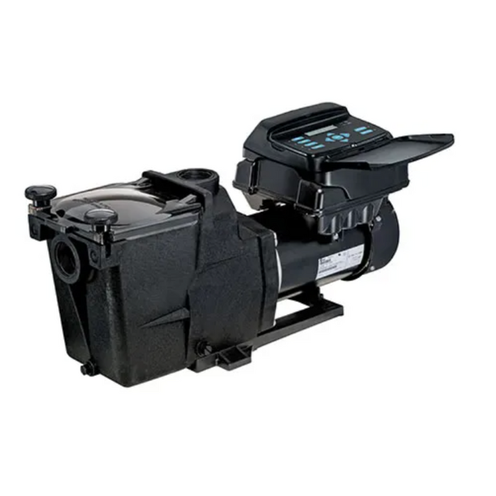 The Hayward 1.65HP Variable Speed Super Pump 230V W3SP2603VSP features a digital display and a clear lid on the filter basket, designed to maximize energy savings.