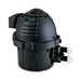 Pentair Pool's Black Pentair 400K BTU Max-E-Therm Natural Gas Heater SR400NA offers smart connectivity and a digital control panel, featuring energy-saving automation alongside two intake pipes on the side.