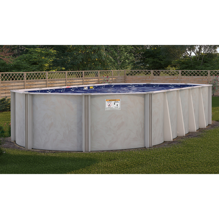 Rio Grande Oval Steel Pool Kit with Skimmer & Blue Liner - 52"/54" Wall