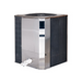 The Raypak TWPH-10354EHC17 Heat/Cool Pump, boasting a capacity of 170K BTU and suitable for pools up to 26K gallons, is perfect for commercial properties. It features black vents and a white pipe connection on the front, ensuring optimal performance and durability in this efficient three-phase, 460V unit.