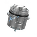 Introducing the Raypak 017960F Digital Pool Heater ProTek Shield Kit: a patent-pending technology by Raypak, featuring a metallic threaded oil filter housing with a black rubber seal and striking blue accents.