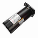 Century 1.0HP Pump Motor 1 Ph 230/115V 48Y SQ1102 by Century, showcasing labeled details on a black electric motor with a stainless steel shaft and sealed ball bearings, set against a white background.