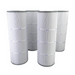 Four Hayward CX580XREPAK4 Filter Cartridges, each with a white pleated surface and designed for the SwimClear C3030, are arranged in two rows to ensure optimal performance.