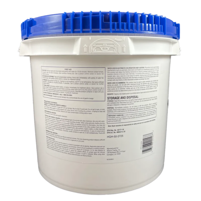 Pool Season 3" 8oz Chlorinating Tablets, Wrapped, 25 lb Bucket, HGH-50-3725