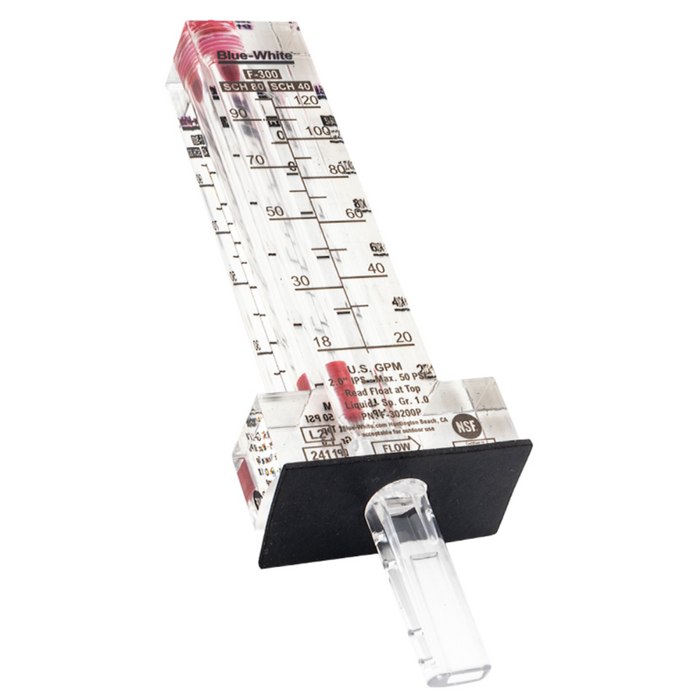 Blue-White F-300 Series 2" PVC Flowmeter 20-120 GPH F-30200P