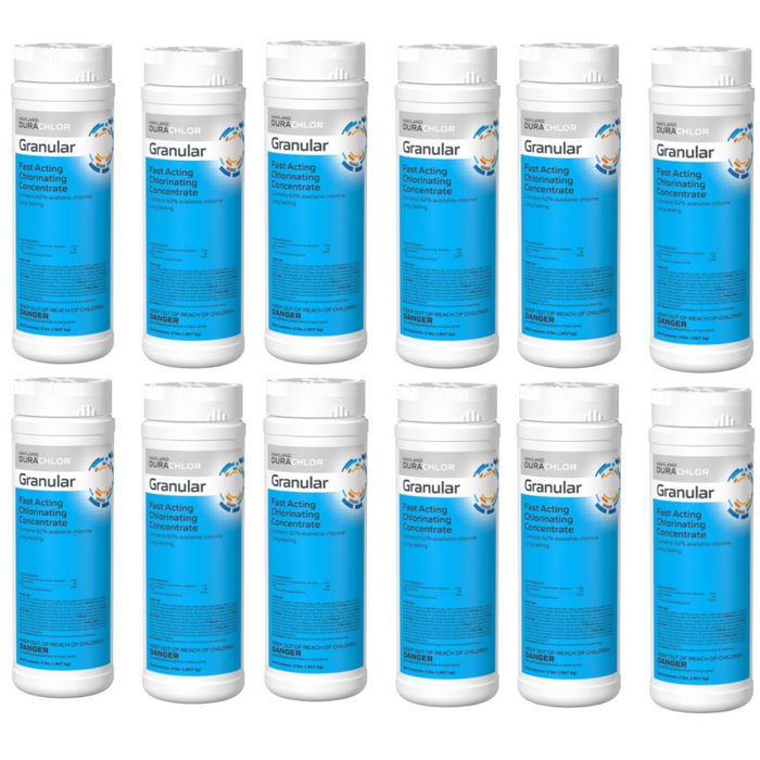 Haviland Durachlor 62% Fast-Dissolving Granular Stabilized Chlorine Sodium Dichlor – 2 lb (Case of 12)