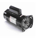 The Century 1.0HP Pump Motor by Century, model SQS1102R, in black with visible labels and mounting brackets, is displayed on a white background and features an open dripproof design for enhanced airflow.