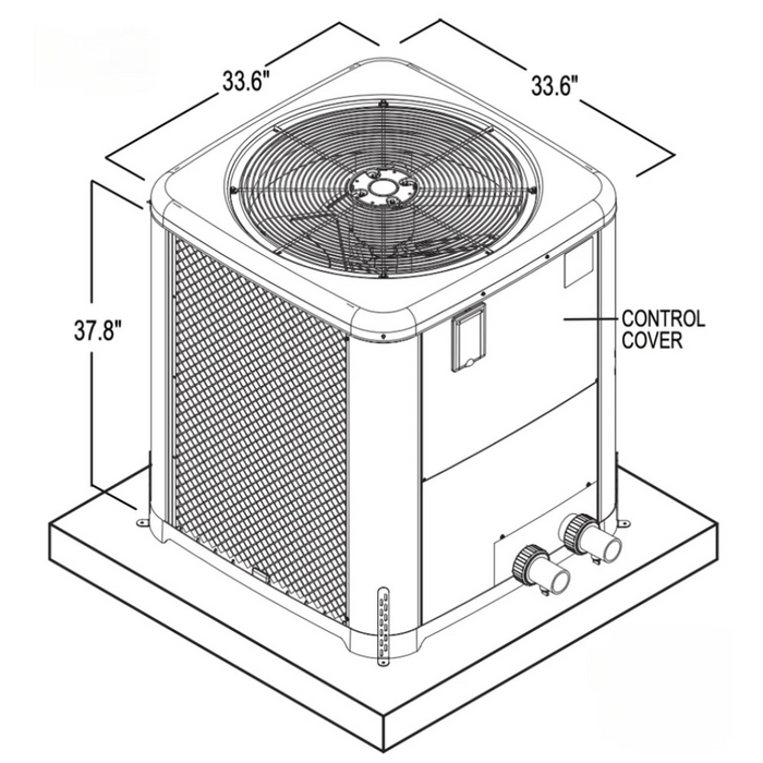 Raypak Weather King 118K BTU Digital Heat Pump Pool Heater (TWPH-6560EHT01)