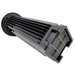 A black and gray, elongated, cylindrical device with vent-like slats on one end, ideal for the Zodiac R0503000 Nature2 Fusion Soft 1400 Cell Kit for 40K gal Pools.