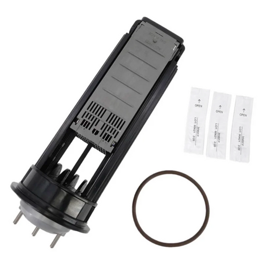 Zodiac R0503000 Nature2 Fusion Soft 1400 Cell Kit for 40K gal Pools includes a black and gray coffee machine brew group with an O-ring and two packets of lubricant, perfect for maintenance.