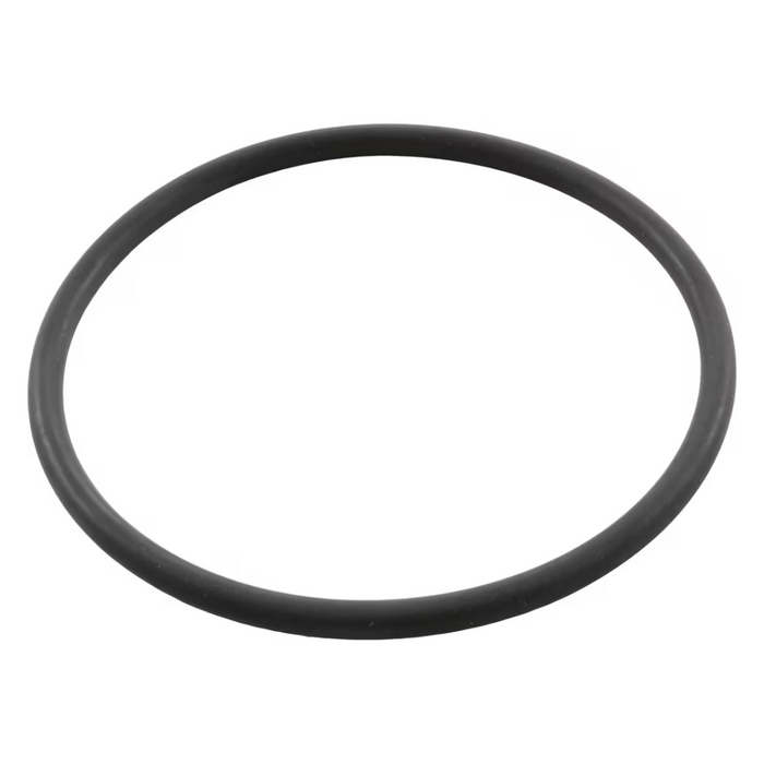 A black rubber O-ring from the Zodiac R0503000 Nature2 Fusion Soft 1400 Cell Kit for 40K gal Pools against a white background, essential for maintaining pristine pool water with Nature2 Fusion Soft.