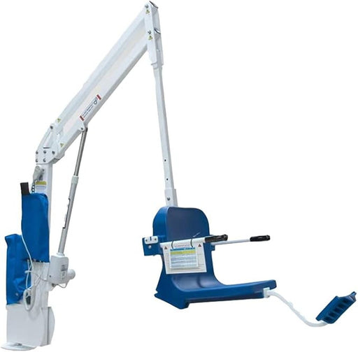 Aqua Creek 375 lbs Capacity Scout Excel White Pool Lift with Blue Seat without Anchor, F - SCTXL – Vita Pool Supply